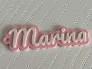 Marina - 3d printed name keychain personalized