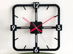 简约风格的大尺寸方形挂钟(38cmX38cm)
