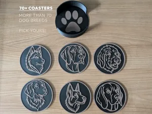 Dog coaster set (74 different coasters)