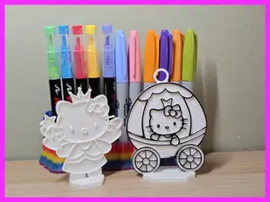 Hello Kitty Princess Carriage Diy Coloring No Ams