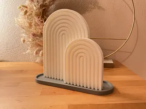 Boho Decor: Curved Arches on a Tray