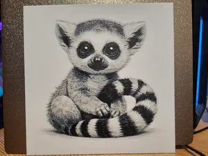 Baby ring-tailed lemur hueforge