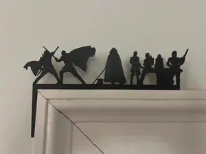 Star Wars Mandalorian Rescuing Grogu DoorCorner