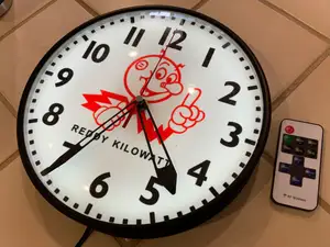 Reddy Kilowatt Lighted Antique Pam Clock Replica