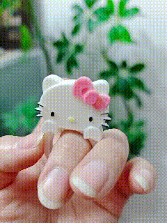 卡通戒指 KT猫戒指 HelloKitty哈喽kitty指环 单色或多色打印小克数 KT猫小物件