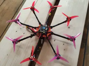 Battery holder for homemade FPV octocopter