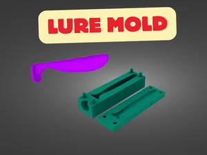 paddle tail swimbait lure mold