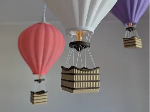Basket with burner for hot air balloon