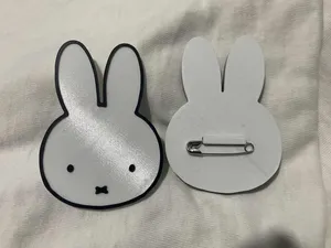 Miffy Button Pin
