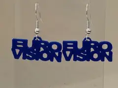 Eurovision Earrings fast print