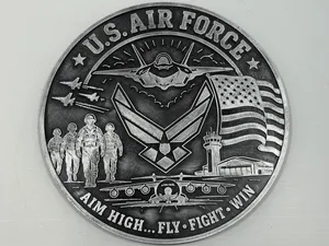 US Air Force Medallion - Aim High Wall Art