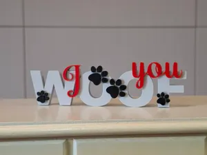 I WOOF you - Schriftzug