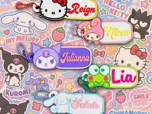 Sanrio Friends Name Tag Keychain
