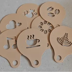 Latte Art Stencil and Holder Set