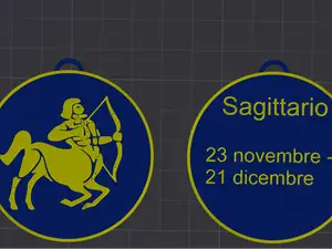 Sagittarius Zodiac Charm - 3D Printed Keychain