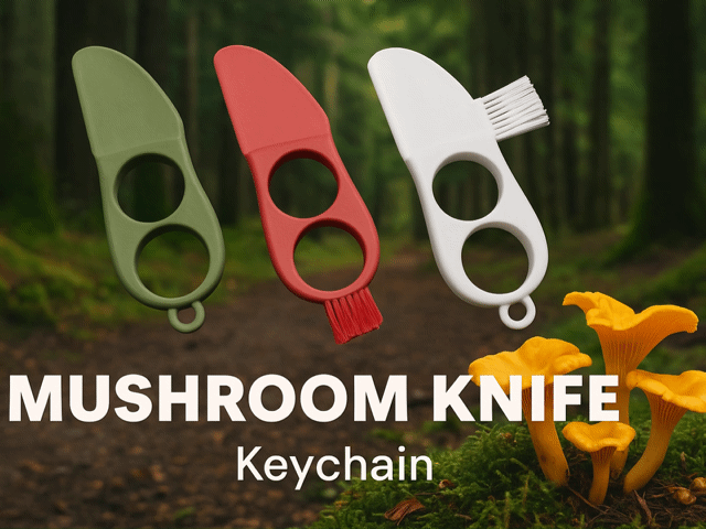 Mushroom Knife Keychain