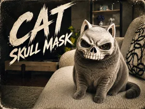 Cat Skull Mask – Wearable Cat Mask