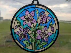 Columbine Sun Catcher using translucent filaments