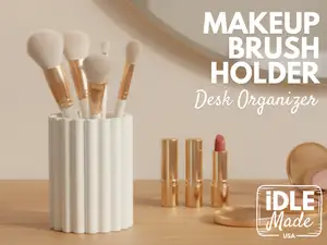 Fluted Makeup Brush Holder | Pen / Pencil Cup