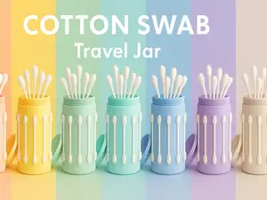 Cotton Swab Travel Jar – Realistic Texture