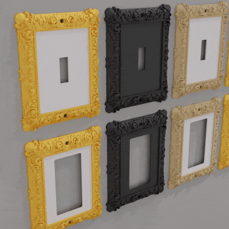 Baroque Frame Switch Plate Cover Or Outlet Cover