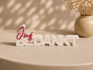 Juf Bedankt – 3D Text Sign
