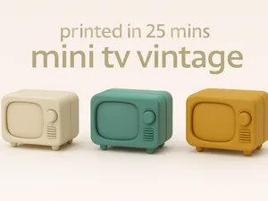 Mini Vintage TV – Retro Style (25 min Print)