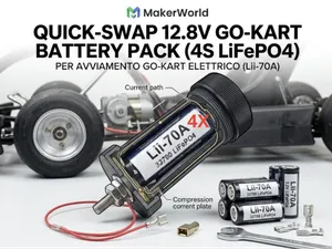 12.8V Go-Kart Battery Pack Case (Lii-70A / 32700)