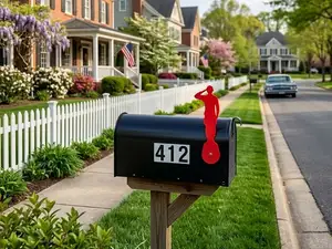 America 250 Memorial Soldier Mailbox Flag