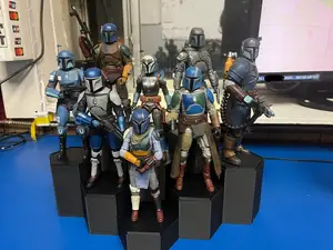 6" Action Figure Hex Stand With Accessory Storage