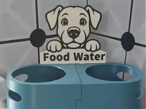 Elevated Cat/Dog Plate Double Bowl Stand