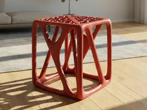 Organic Flow Stool | Architectural Side Table |