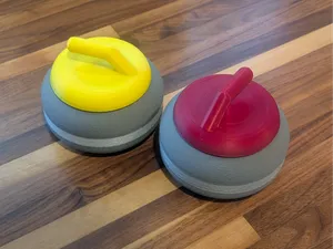 Curling Stone with Spinning Handle Fidget Spinner