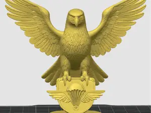 Adler Büste auf BW Wappen Fallschirmspringer