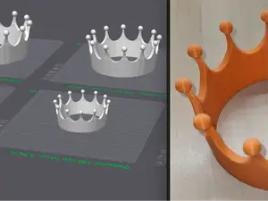 Crowns in different sizes