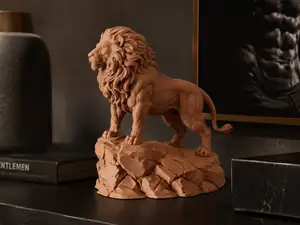 Muscular Lion Statue