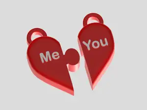 Heart Puzzle Charm