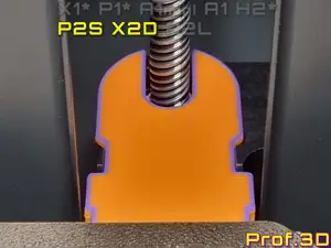 X2D And P2S Z-Axis Back Dust Cover⧸ Precise Fit