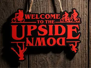 Stranger Things Welcome to the Upside Down on door