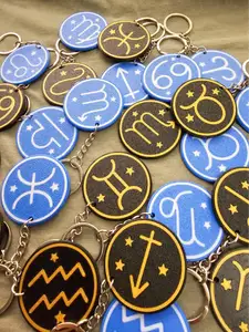 All 12 Zodiac signs Keychains (double-sided)