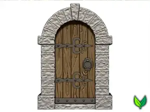 Castle/Medieval Door (doorway and block surround)