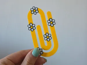 Paperclip Daisy Pretty Flower Spring Bookmark
