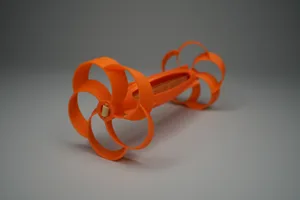 Underwater Torpedo with Toroidal Propellers and Rubber Band Motor