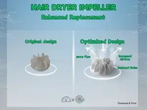 Hair dryer upgraded impeller