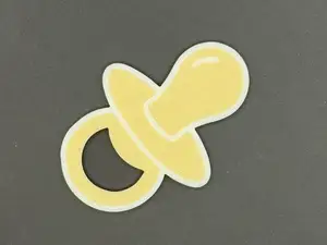 Minimalist Pink Pacifier Keychain Charm