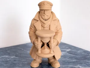 Seefahrer mit Sanduhr als stimmungsvolle Figur
