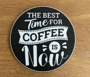 Coffee Coaster / Latte / Kitchen Decor / Gift Idea
