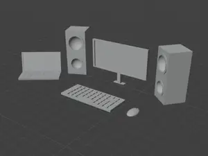 Computer setup models decoration