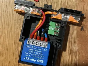 Shelly 1 mini din rail TE housing