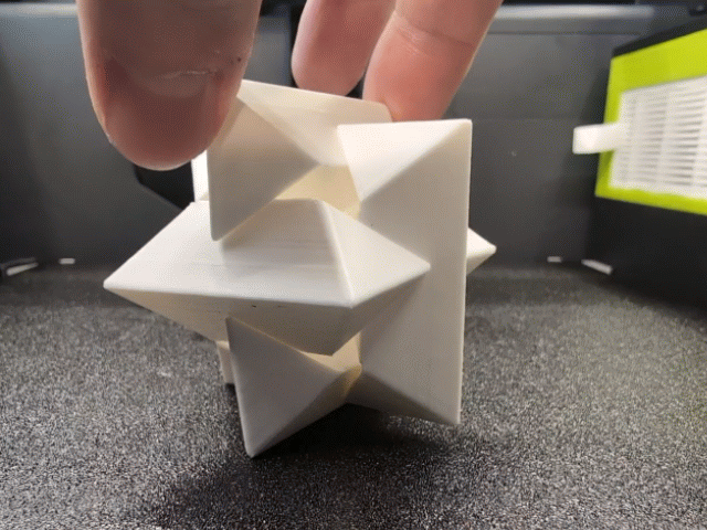 Starburst Star Cube 3D Geometric Puzzle